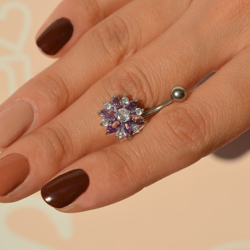 #colour_silver with purple flowers