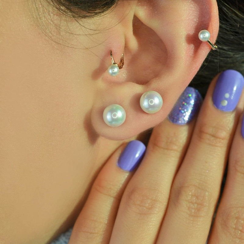 Pearl Earrings Pearl Studs Pearl Earring Set Stud Earrings