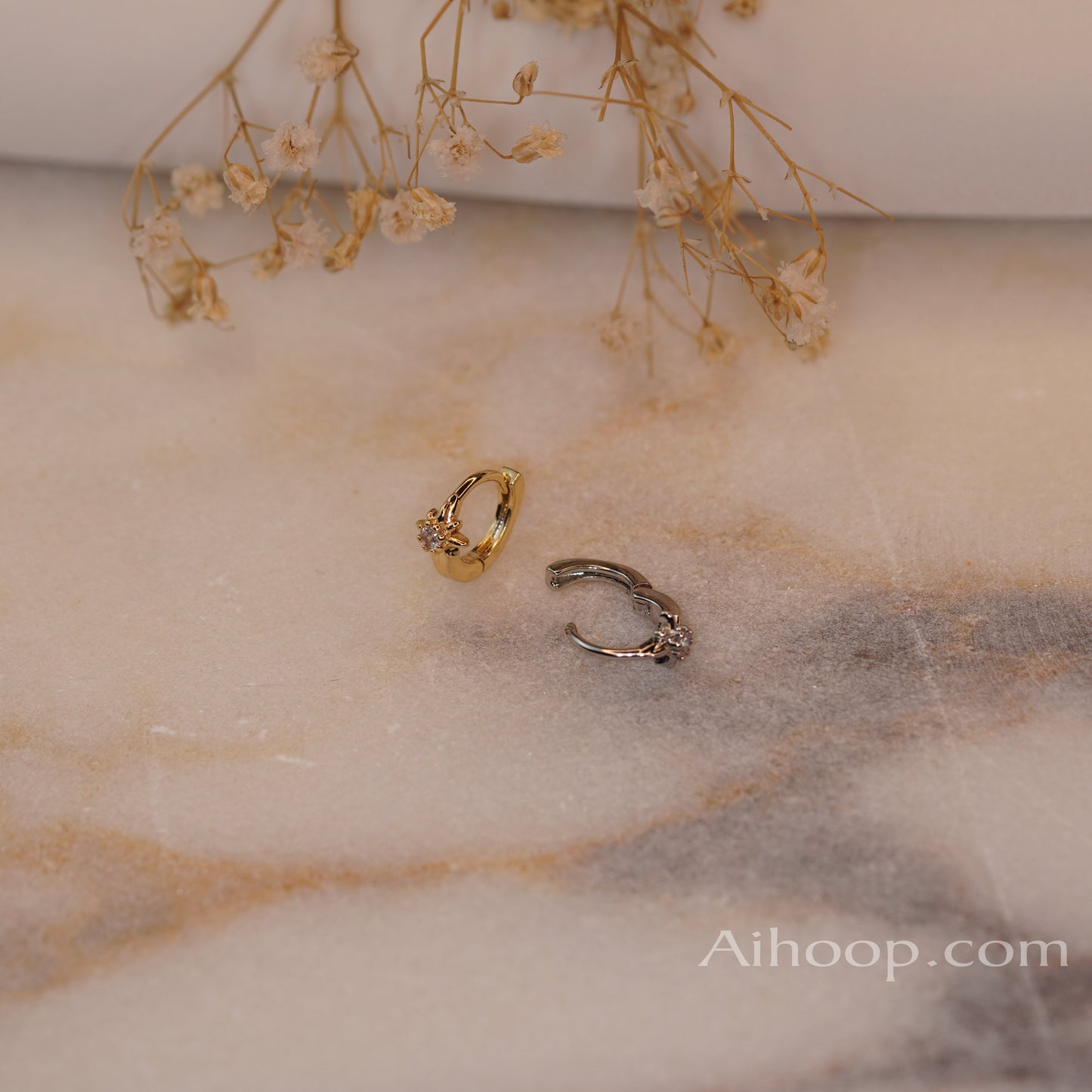 Gold Polar Star Earring, Star Earring, Ring Tragus Piercing Helix Piercing Cartilage Earring Gold  Silver