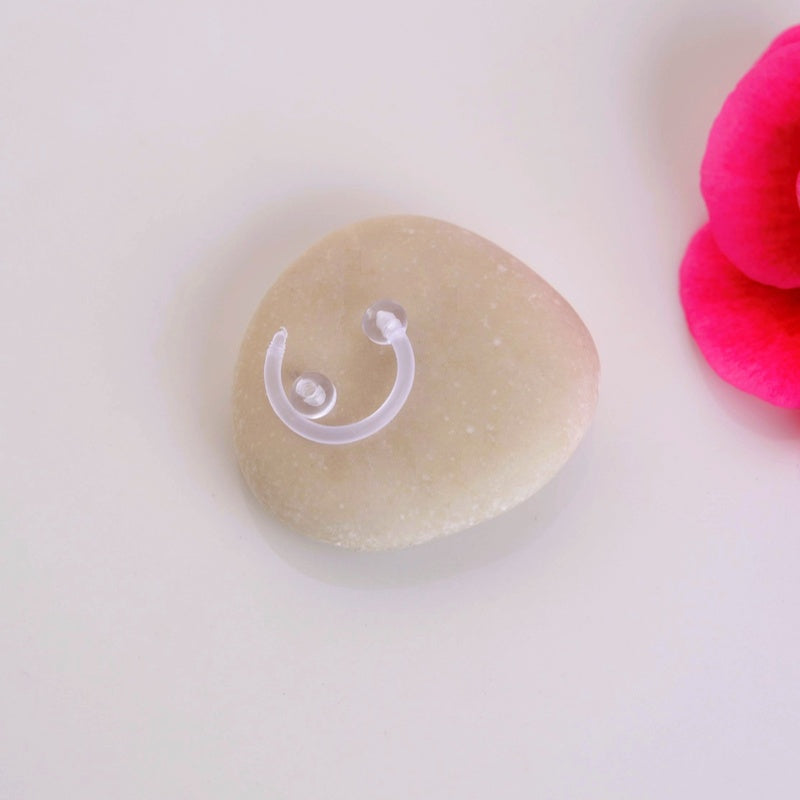 Flexible Bioflex Silicone Tragus Horseshoe Piercing, Hypoallergenic Nose Piercing