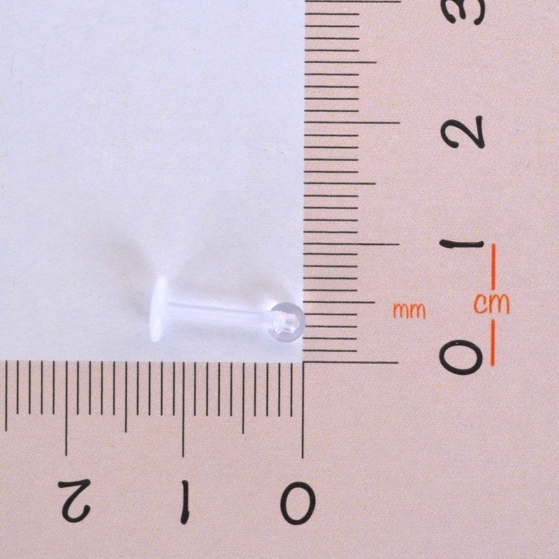 Bioflex Hypoallergenic Antiallergic Transparent Silicone Piercing - 8 mm Flat Back