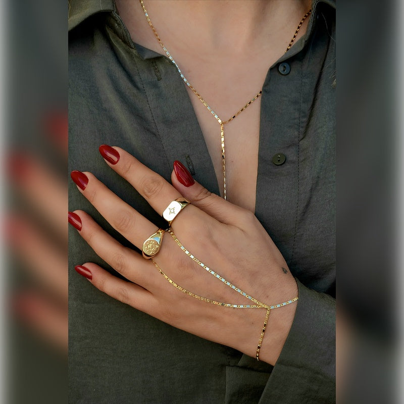 Shiny Lariat Necklace, Y Necklace,Long Necklace, Summer Necklace, Chain Necklace, Decollete Necklace,  Long Layering Necklace, Gold Silver