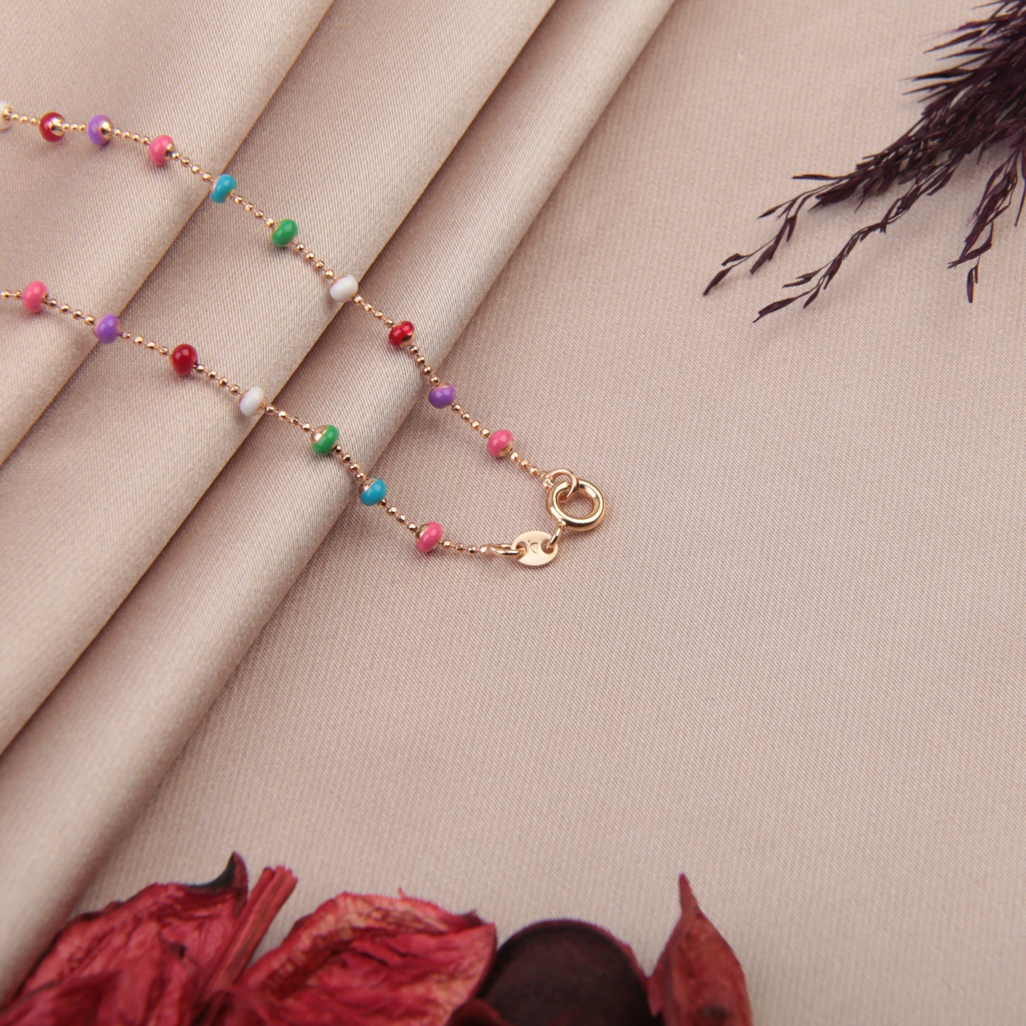 Beaded Necklace Women Necklace Colourful Necklace, Beads, Summer Necklace