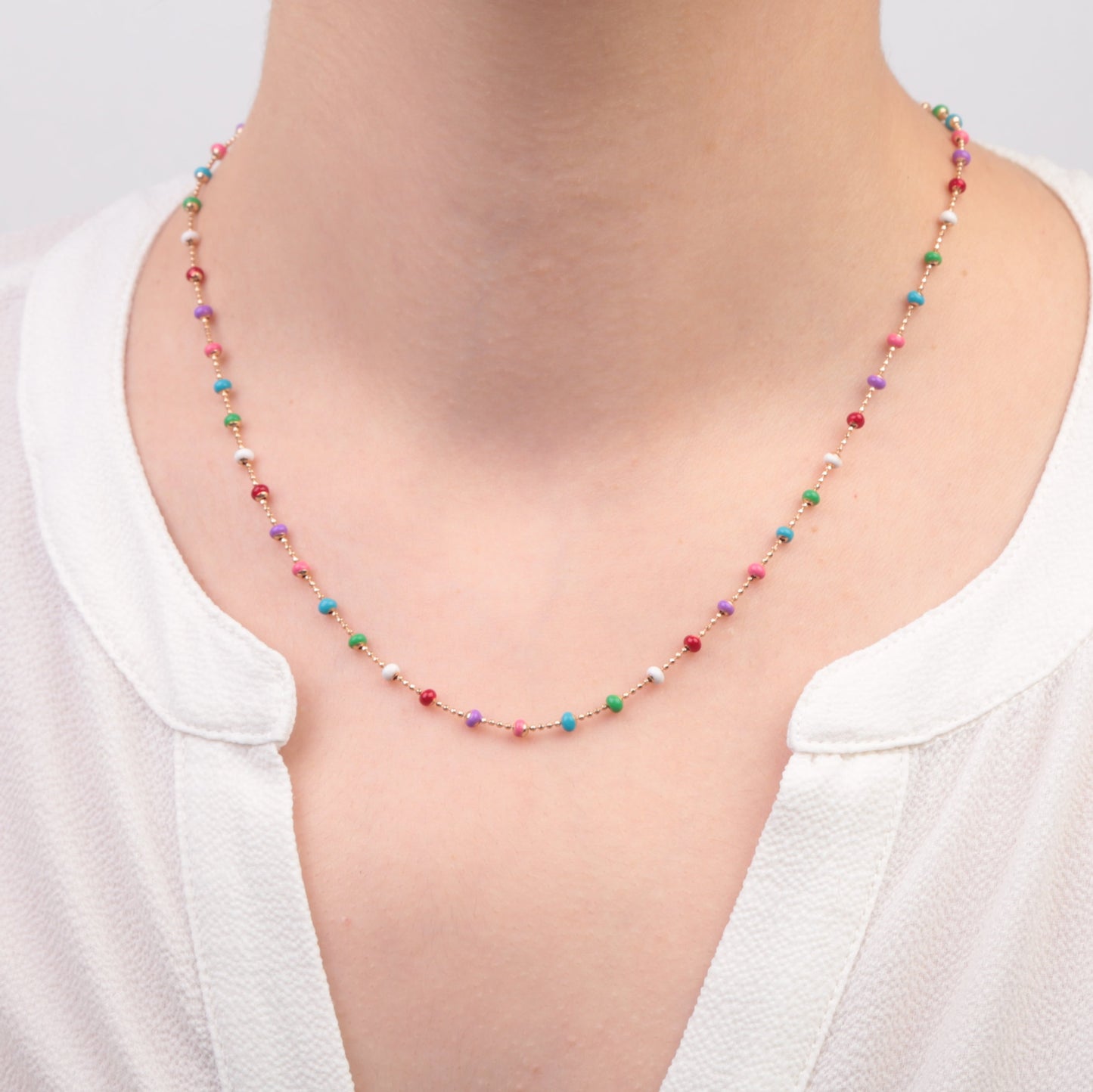 Beaded Necklace Women Necklace Colourful Necklace, Beads, Summer Necklace