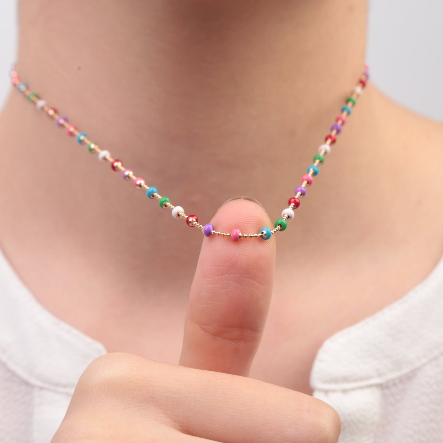 Beaded Necklace Women Necklace Colourful Necklace, Beads, Summer Necklace