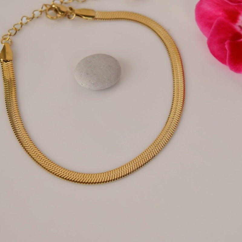 Italian Chain Bracelet, Snake Chain, Gold  Bracelet, Bracelet for Women, Paperclip Chain, Twist Chain, Snake Chain, Thick Chain Bracelet