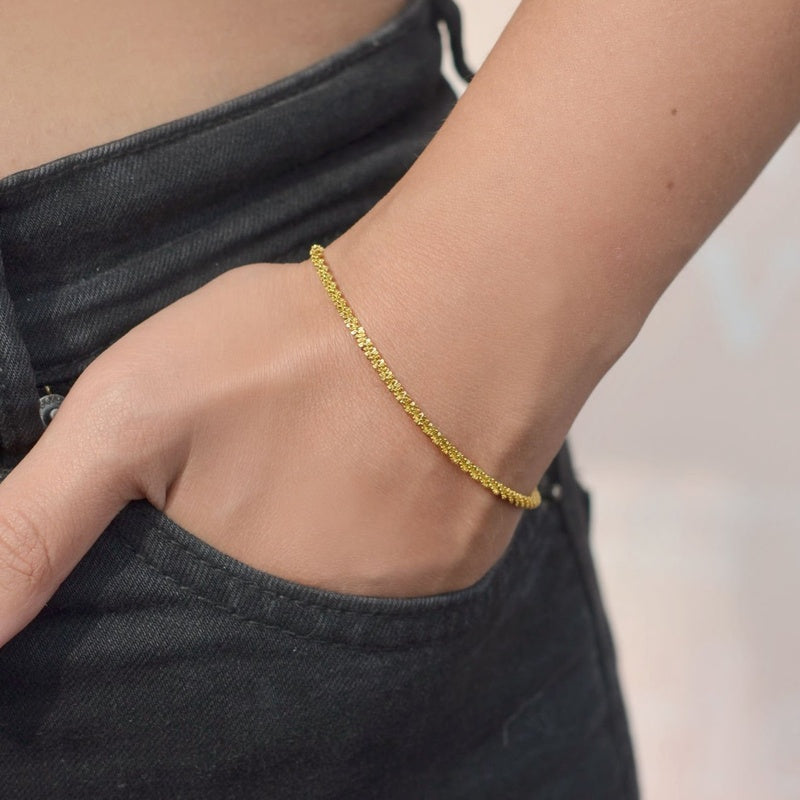Thin  Chain Bracelet, Chain Bracelet, Gold  Bracelet, Bracelet for Women, Twist Chain, Snake Chain, Thick Chain Bracelet