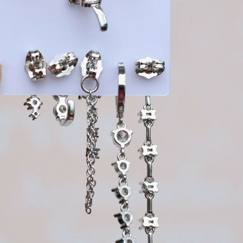 Waterway Light Flood Earring Set Drop Earrings Huggie Earring Set Hoop Earrings Dangle Earring Set  Set Of 6 Gold Silver