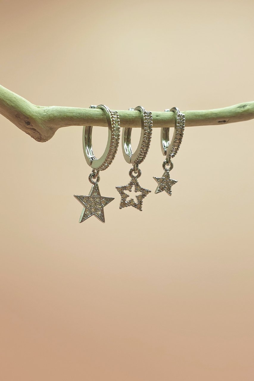 Stars Earring Set  Dangle Earrings Drop Earrings Earring Set Earrings Dangle Set of 3 Earrings Gold Silver