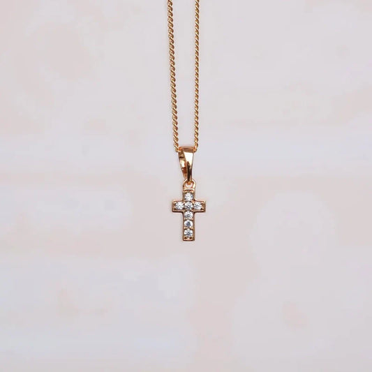 Mini Cross Necklace Minimal Cross Necklace