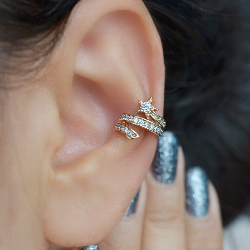 Compression Cartilage Earring Comet Ear Cuff