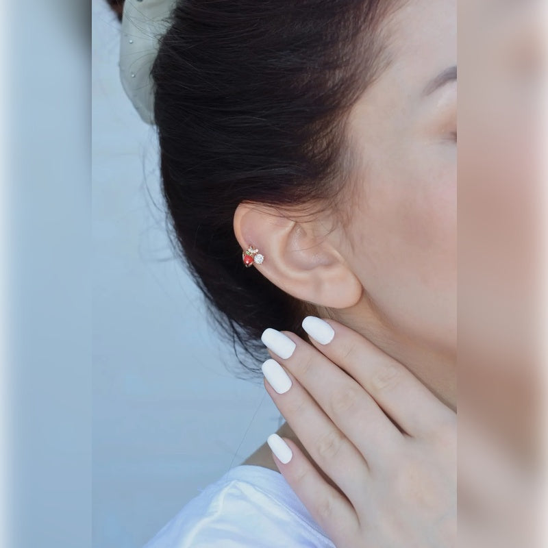 Turtle Earring Piercing Helix Piercing for Cartilage and Lobe Animal Minimalist Cute  Single Piece Zircon Stoned Earring Gold Earrings