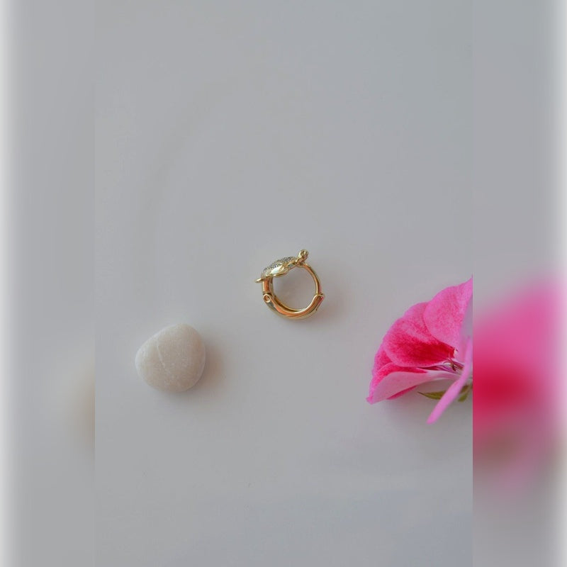 Turtle Earring Piercing Helix Piercing for Cartilage and Lobe Animal Minimalist Cute  Single Piece Zircon Stoned Earring Gold Earrings