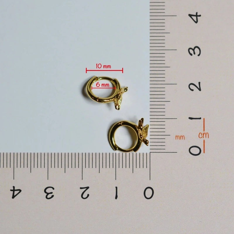 Swallow Design Helix Piercing for Cartilage and Tragus Gold Colour