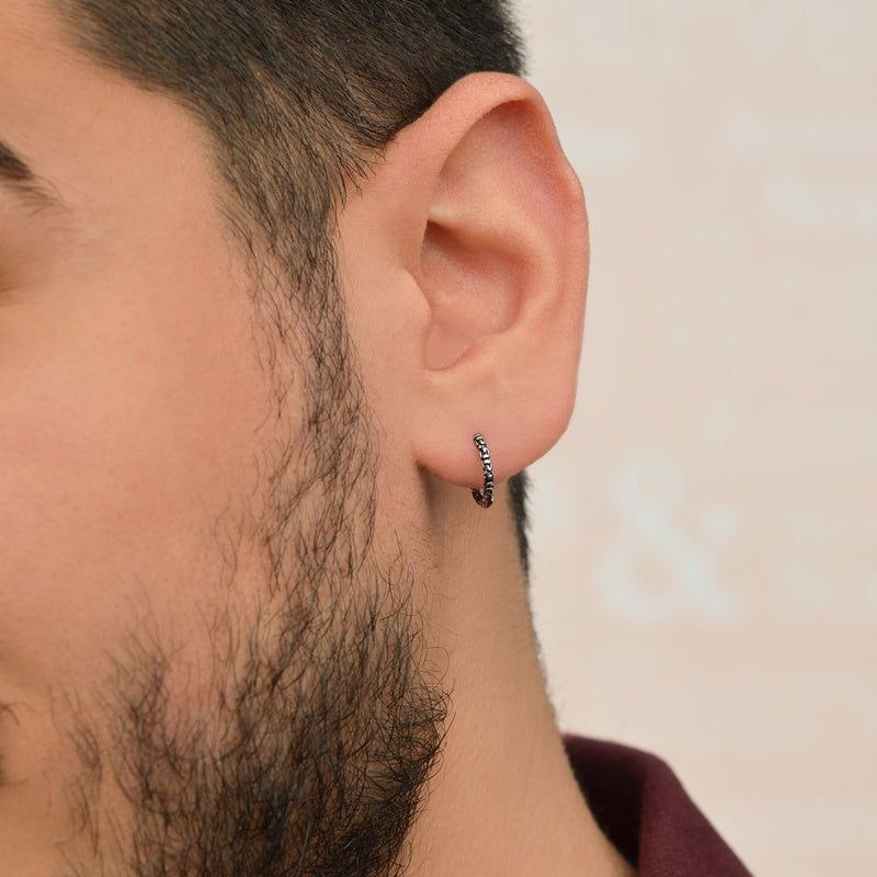 Hoop Earrings Mens Earring Mens Earrings Huggie Antique Thumb Vintage