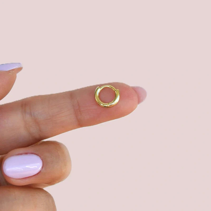 Gold 6 mm Mini Ring Piercing for Forward Helix, Tragus, and Daith - Gold Colour