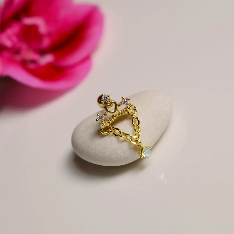 Ear Chain,  Dangle Earrings,Dangle Stud,  Upper Lobe Earrings, Stud Earrings, Piercing Cartilage, Helix Earrings, Gift For Her