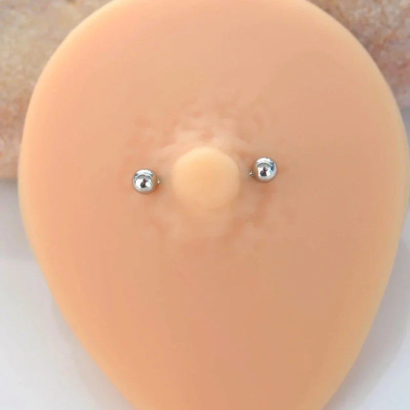 Multicoloured Ring Nipple Piercing Nipple Barbells Nipple Bar Body Piercing Bridge Barbells Body Jewelry Silver