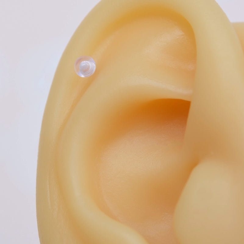 Antiallergic Bioplast Flexible Transparent Silicone Piercing Silicone Stud  Invisible Hypoallergenic