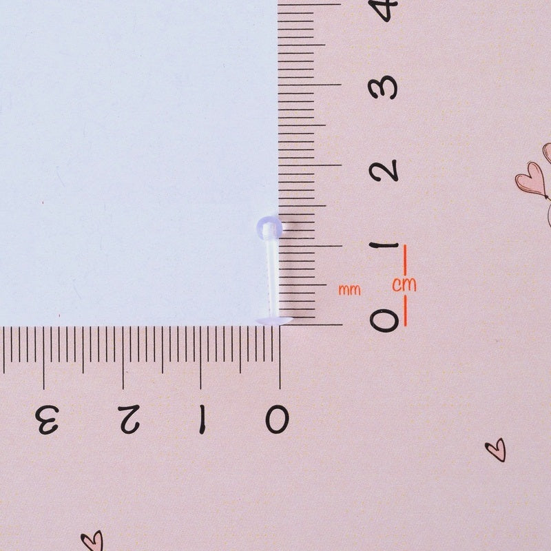 Antiallergic Bioplast Flexible Transparent Silicone Piercing Silicone Stud  Invisible Hypoallergenic