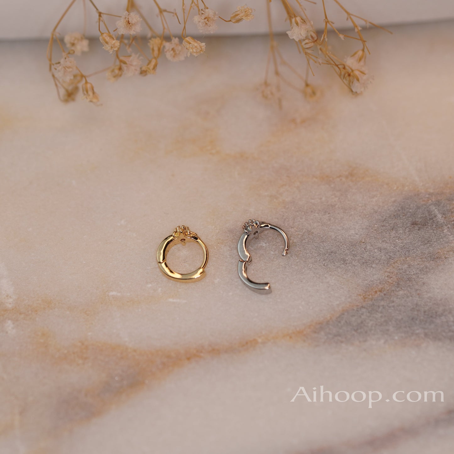 Gold Polar Star Earring, Star Earring, Ring Tragus Piercing Helix Piercing Cartilage Earring Gold  Silver