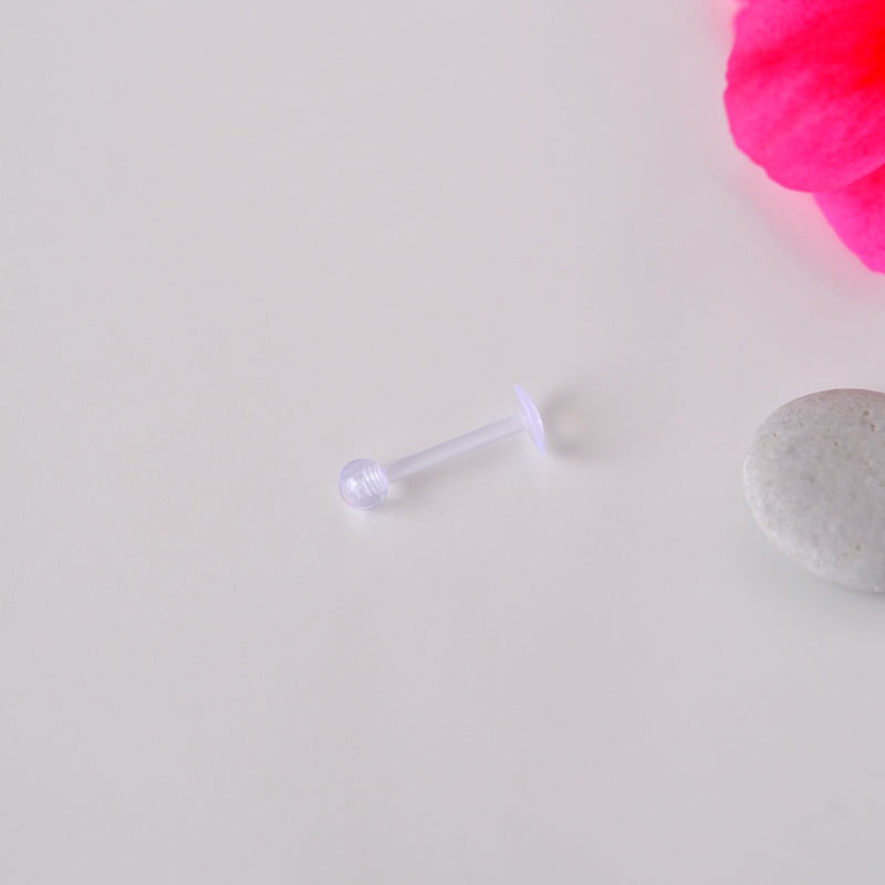 Antiallergic Bioplast Flexible Transparent Silicone Piercing Silicone Stud  Invisible Hypoallergenic