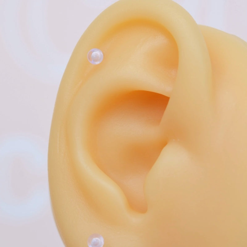 Antiallergic Bioplast Flexible Transparent Silicone Piercing Silicone Stud  Invisible Hypoallergenic