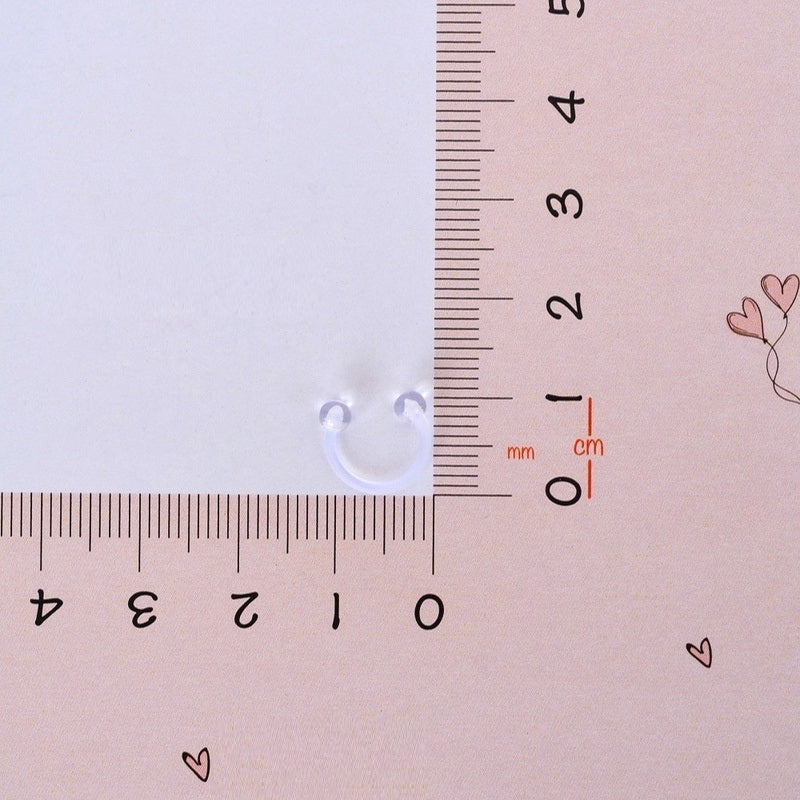 Flexible Bioflex Silicone Tragus Horseshoe Piercing, Hypoallergenic Nose Piercing