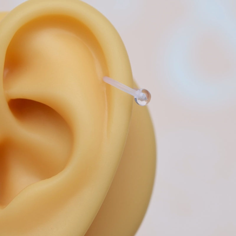 Flexible Bioflex Silicone Tragus Horseshoe Piercing, Hypoallergenic Nose Piercing