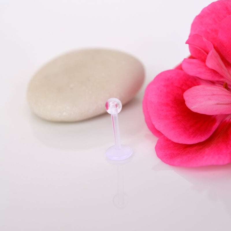 Bioflex Hypoallergenic Antiallergic Transparent Silicone Piercing - 8 mm Flat Back