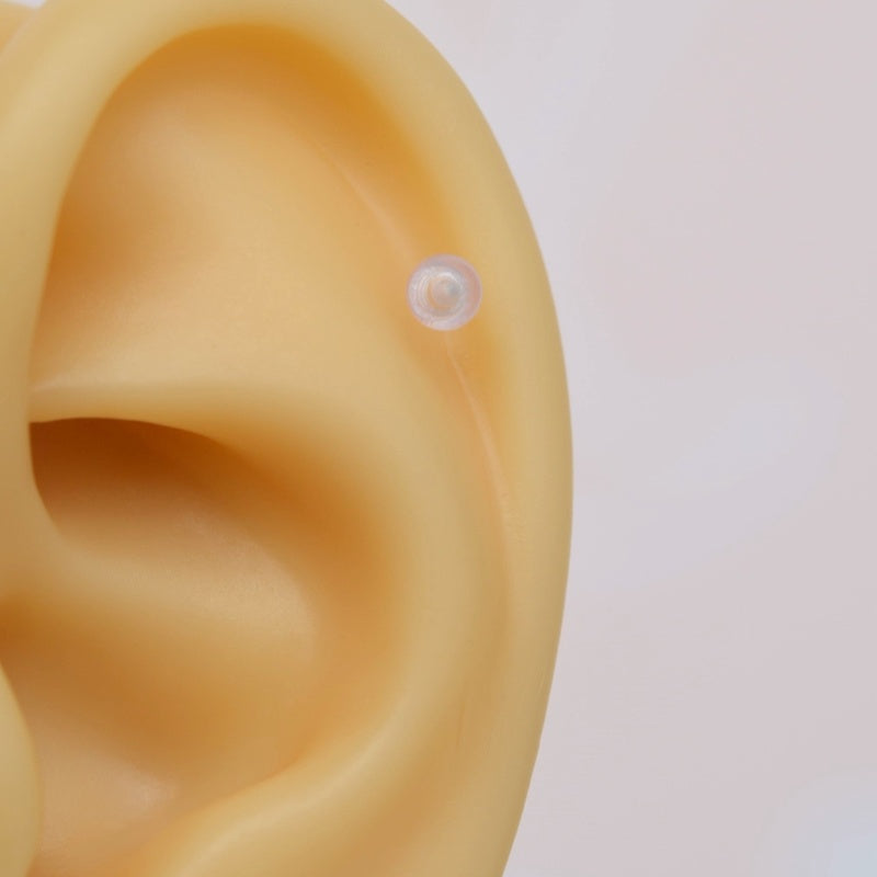 Bioflex Hypoallergenic Antiallergic Transparent Silicone Piercing - 8 mm Flat Back