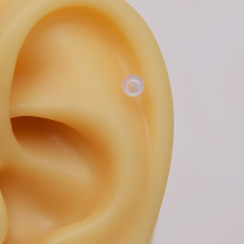 Bioflex Hypoallergenic Antiallergic Transparent Silicone Piercing - 8 mm Flat Back