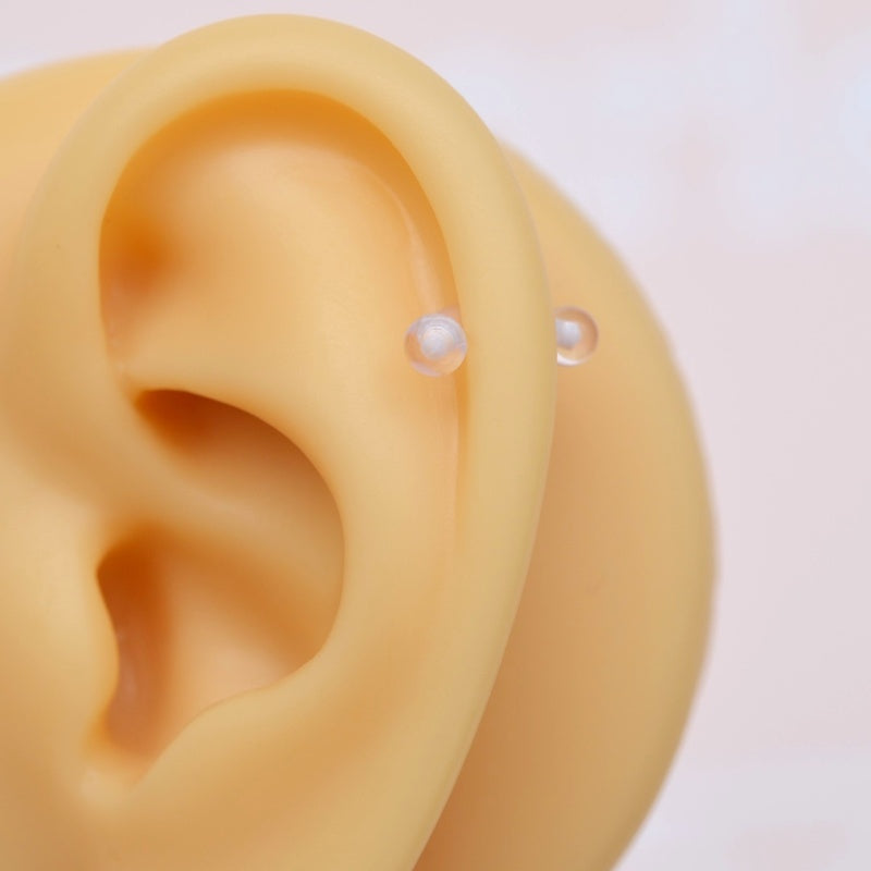 Bioflex Hypoallergenic Antiallergic Transparent Silicone Piercing - 8 mm Painless