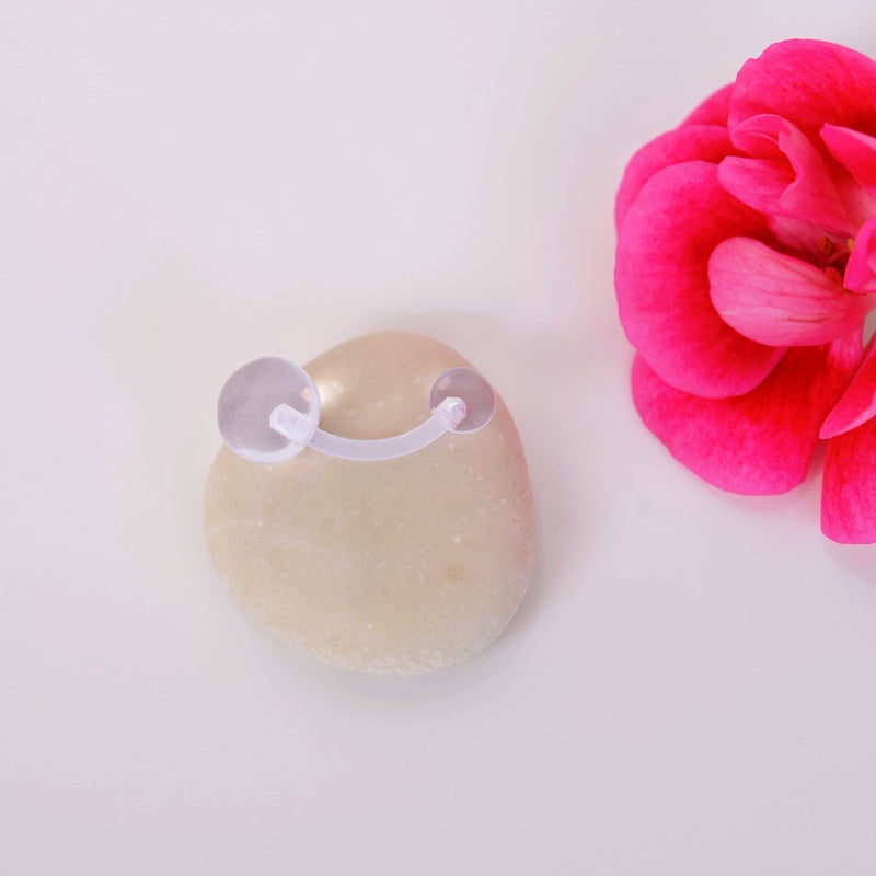 Bioflex Hypoallergenic Silicone Belly Button Ring, Antiallergic and Comfortable Belly Bar