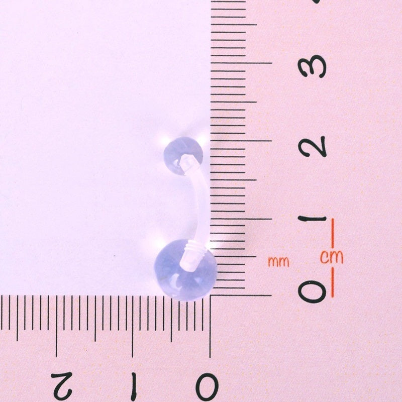 Bioflex Hypoallergenic Silicone Belly Button Ring, Antiallergic and Comfortable Belly Bar