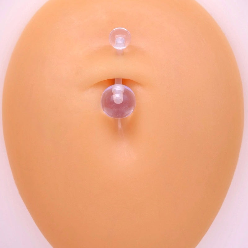 Bioflex Hypoallergenic Silicone Belly Button Ring, Antiallergic and Comfortable Belly Bar
