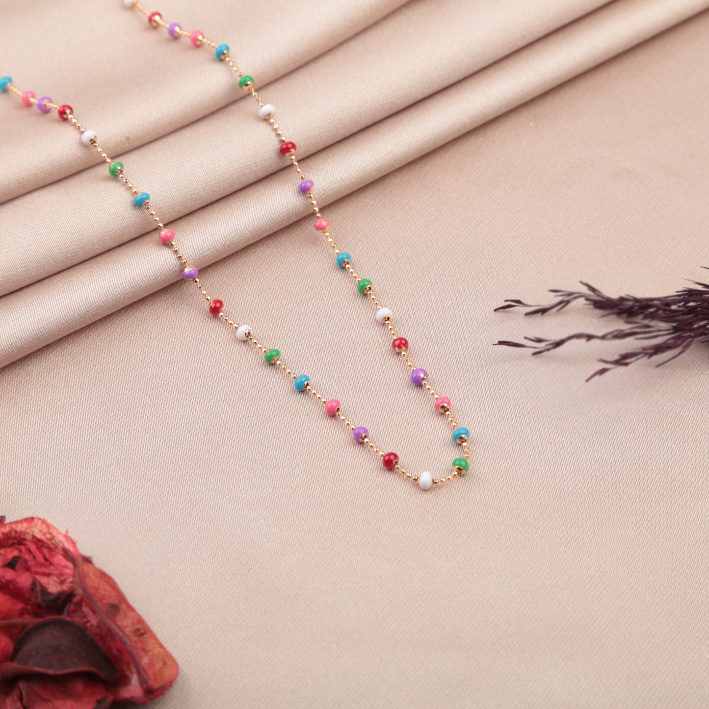 Beaded Necklace Women Necklace Colourful Necklace, Beads, Summer Necklace