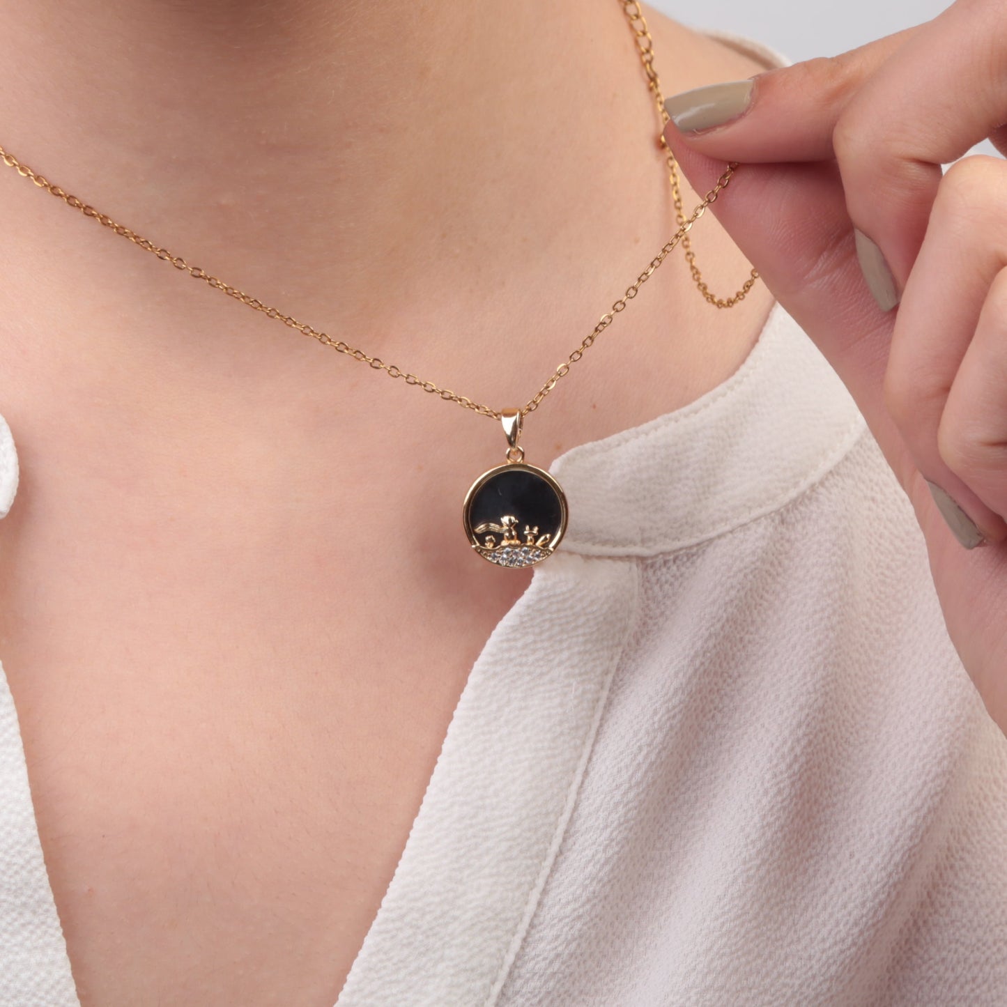 Little Prince Necklace Gold Colour Chain