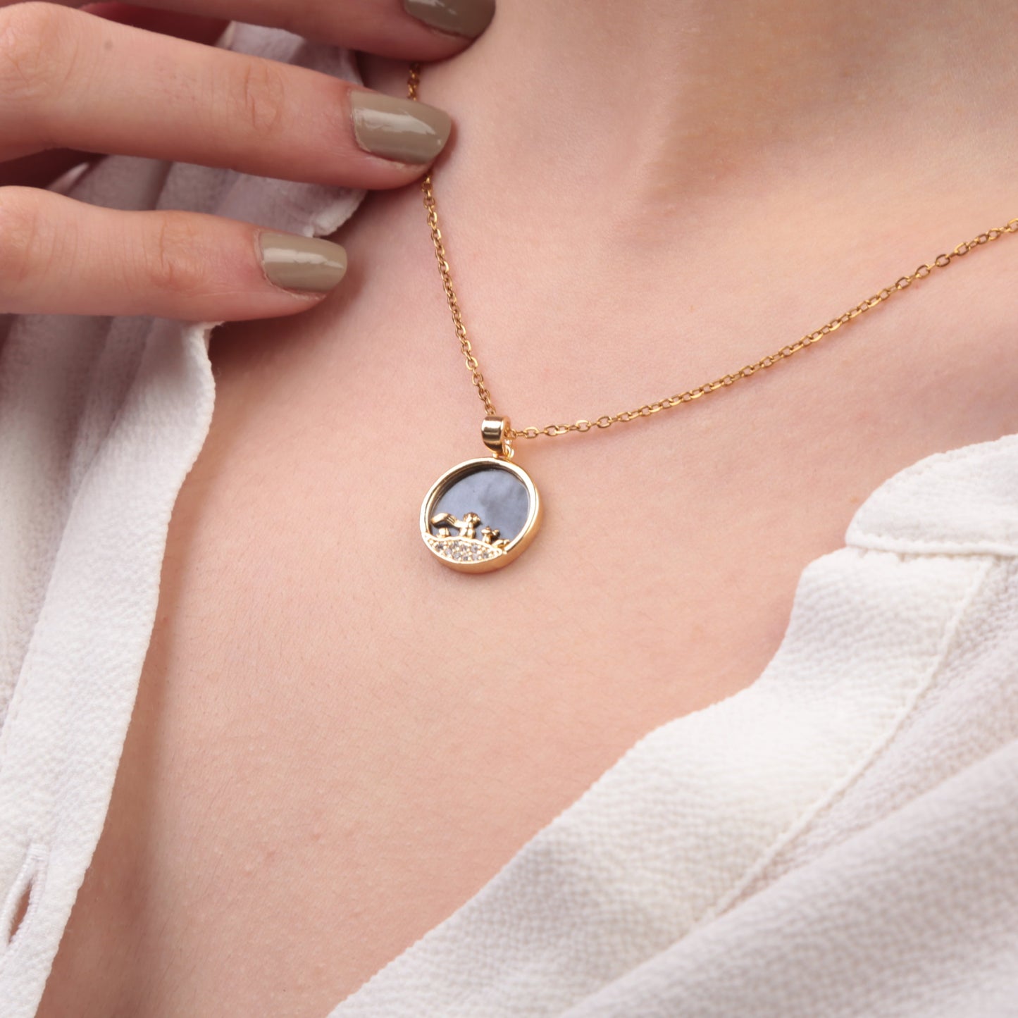 Little Prince Necklace Gold Colour Chain