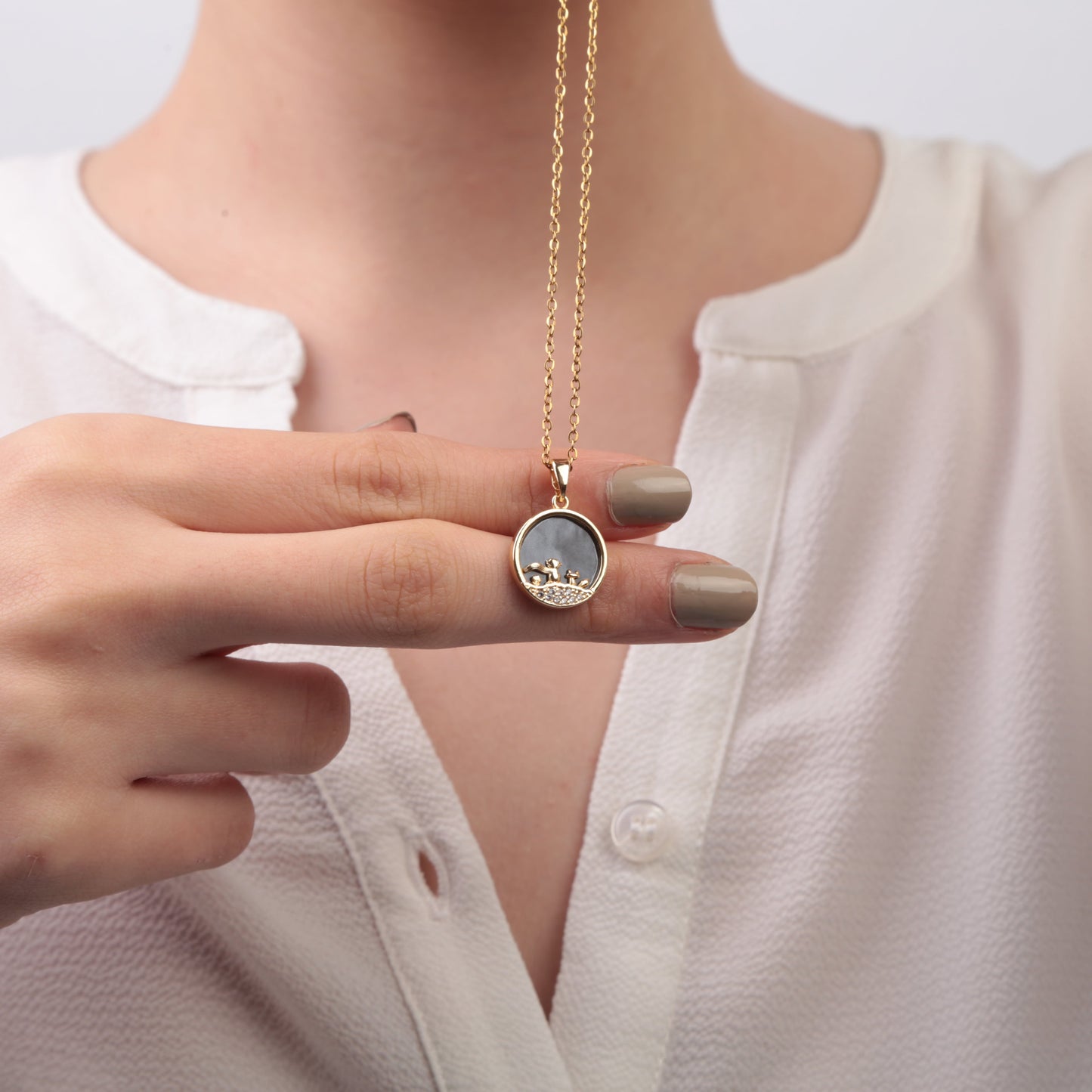 Little Prince Necklace Gold Colour Chain