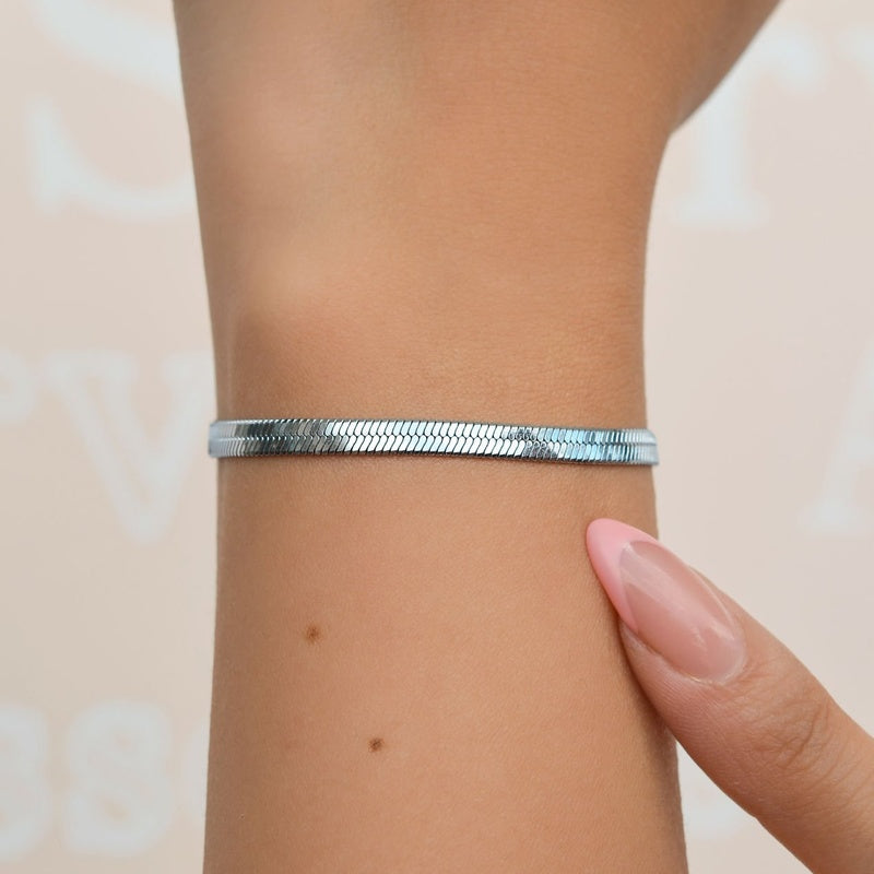 Italian Chain Bracelet, Snake Chain, Gold  Bracelet, Bracelet for Women, Paperclip Chain, Twist Chain, Snake Chain, Thick Chain Bracelet