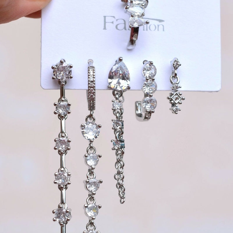 Waterway Light Flood Earring Set Drop Earrings Huggie Earring Set Hoop Earrings Dangle Earring Set  Set Of 6 Gold Silver